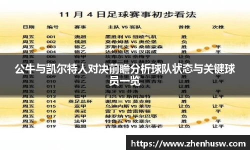 公牛与凯尔特人对决前瞻分析球队状态与关键球员一览