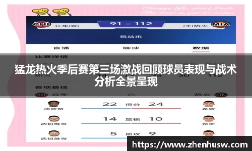 猛龙热火季后赛第三场激战回顾球员表现与战术分析全景呈现